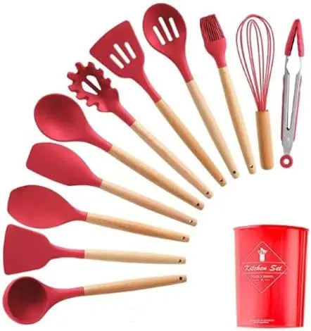 Kit de 12 Utensílios de Cozinha em Silicone